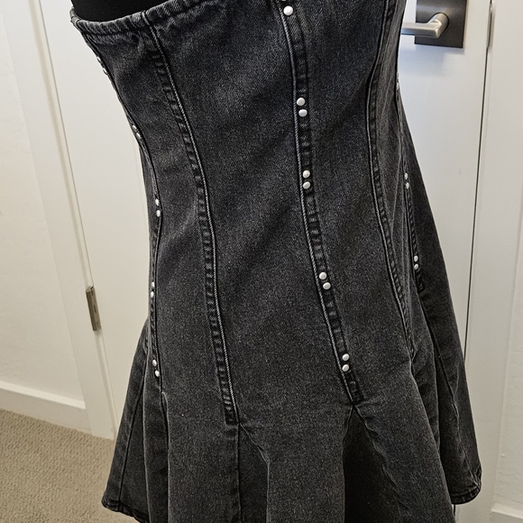 Wild Fable Black Denim Backless Dress, size S - Picture 13 of 14